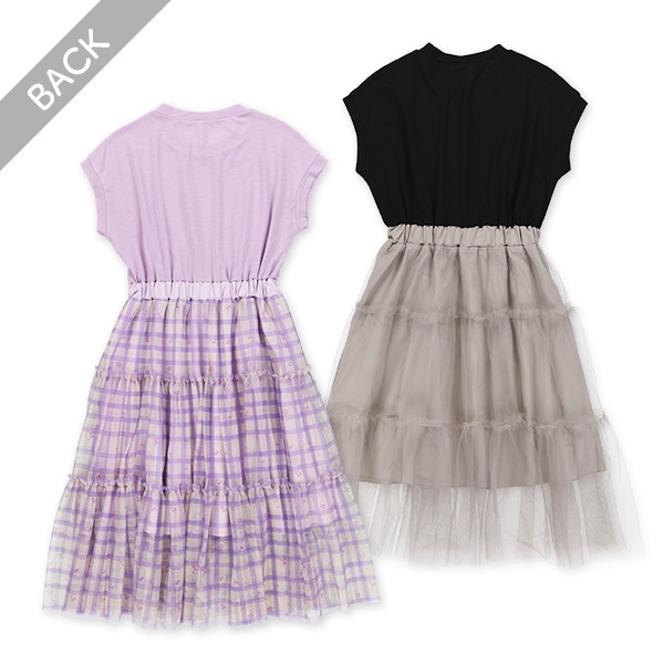 ティアードチュールフレンチワンピース