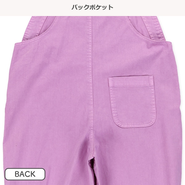 カラーデニムサロペット&長袖Tシャツセット