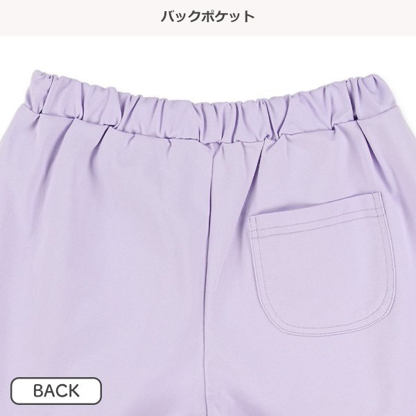 エステル袖裾ライン5分袖Ｔシャツ＆パンツセット