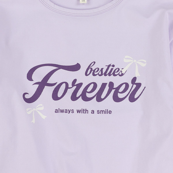 エステル袖裾ライン5分袖Ｔシャツ＆パンツセット