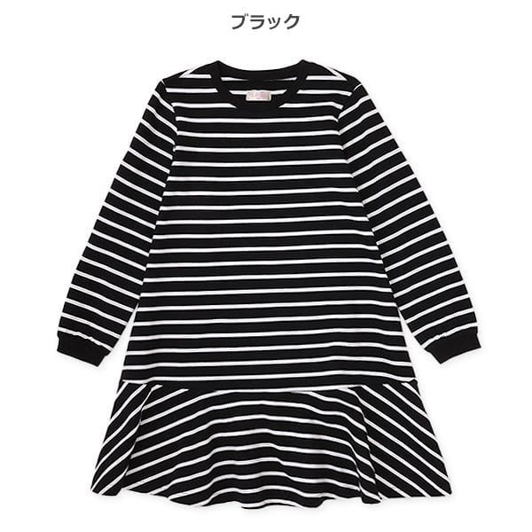 【再入荷】 裏毛ボーダー切り替えワンピース | 西松屋オンラインストア ワンピース