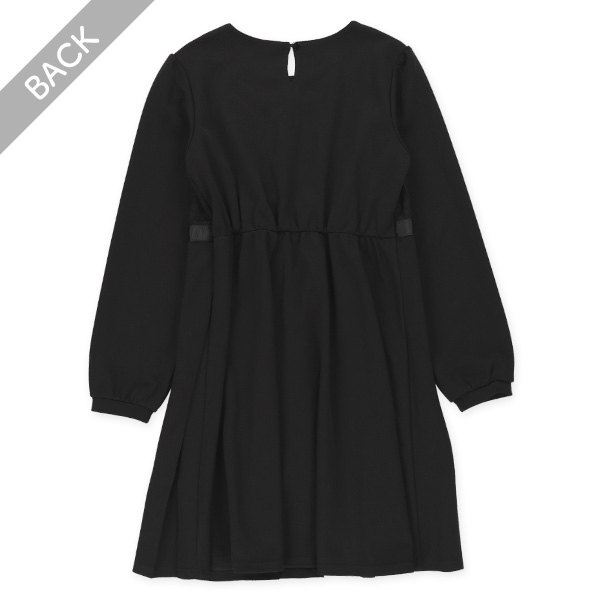 フォーマルプリーツ長袖ワンピース