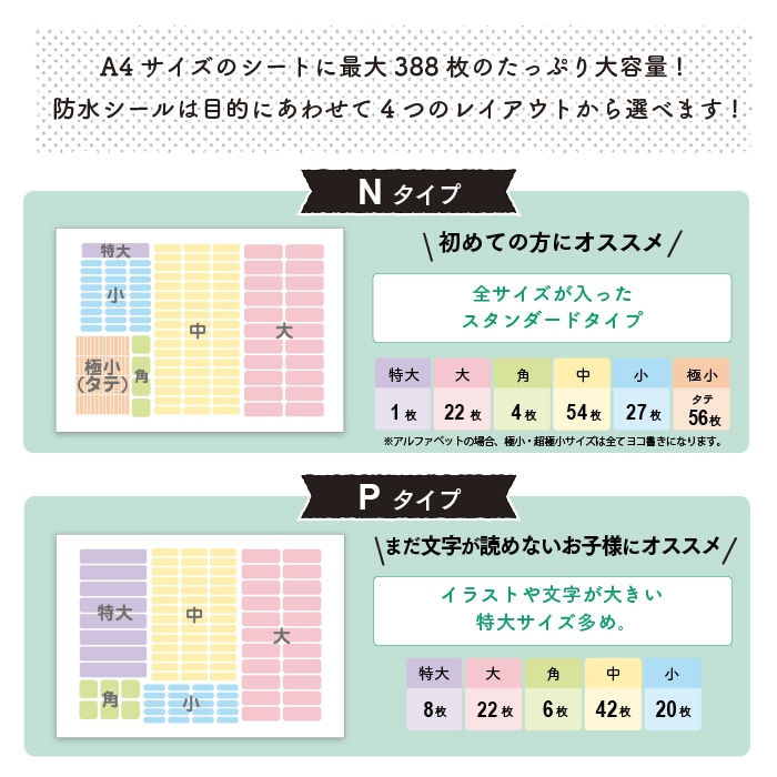 防水お名前シール