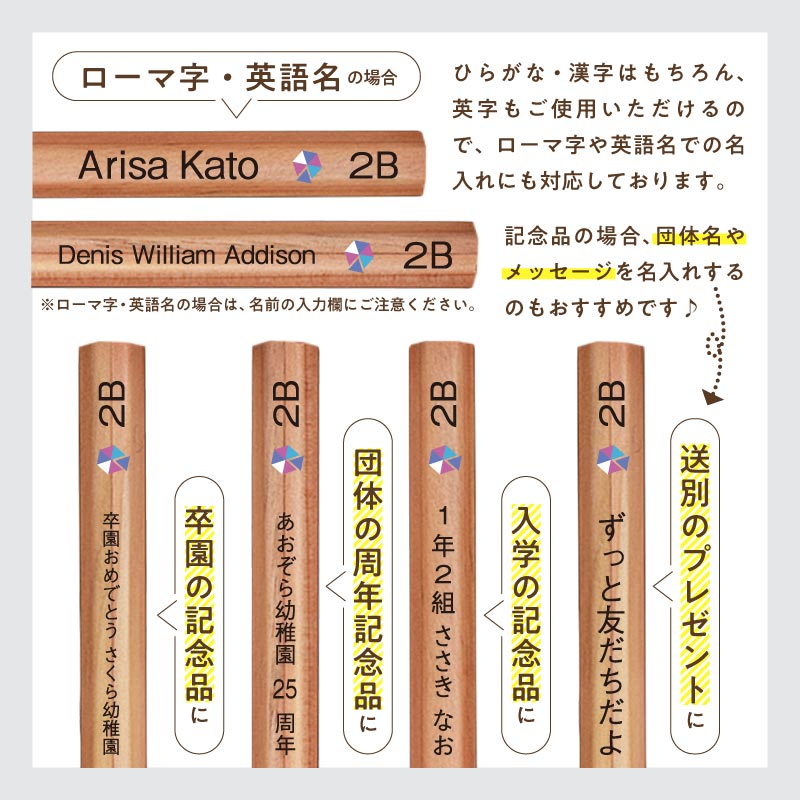 名入れ鉛筆ピタリ＜モクメ＞（ギフト込み価格）