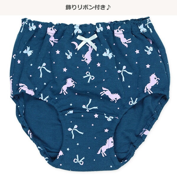 EFD）5枚組ショーツ（いちご・小花）[女 キッズ こども ショーツ 下着 パンツ インナー 年中]