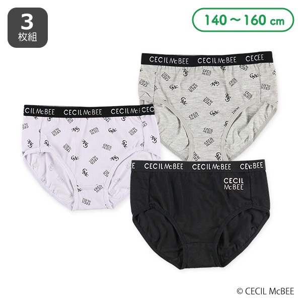 CECIL McBEE）3枚組ショーツ（ロゴ）