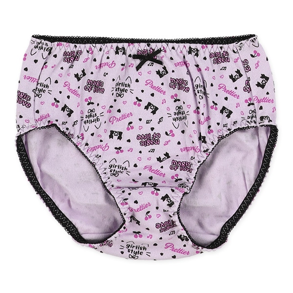 4枚組ショーツ（リボン・ねこ・星）