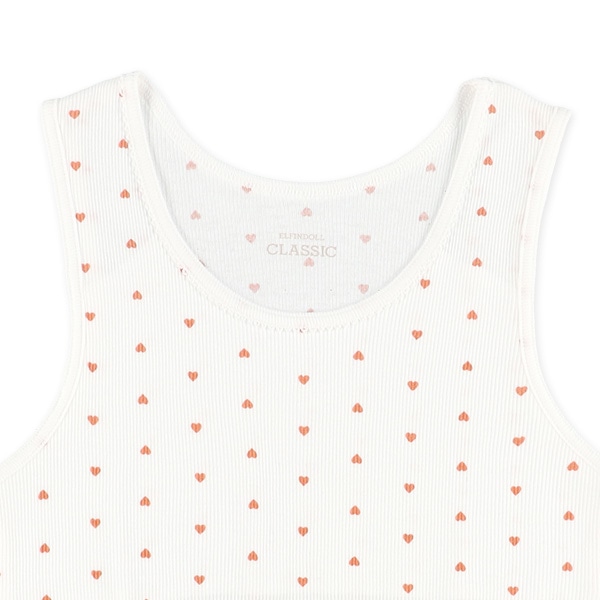 2枚組胸二重タンクトップ肌着（ハート・ピスネーム）