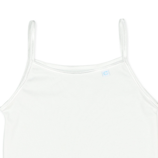 2枚組胸二重キャミソール肌着（ピスネーム・ホワイト）