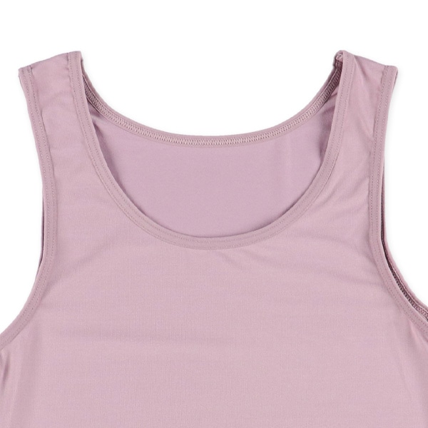 幅広ストラップタンクトップ肌着（ブラック/パープル）