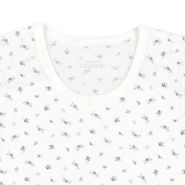 2枚組胸二重半袖シャツ肌着（小花・ピスネーム）