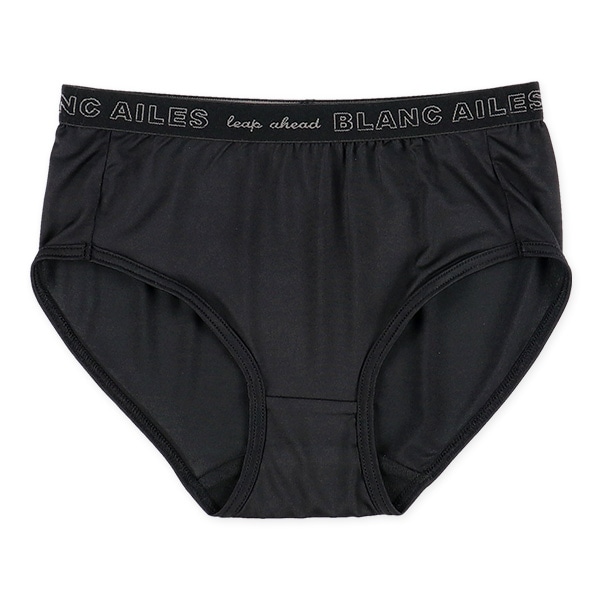 胸当て付きハーフトップ＆ショーツセット（ブラック）