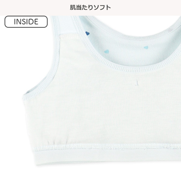 胸当て付きハーフトップ&ショーツセット（ハート）