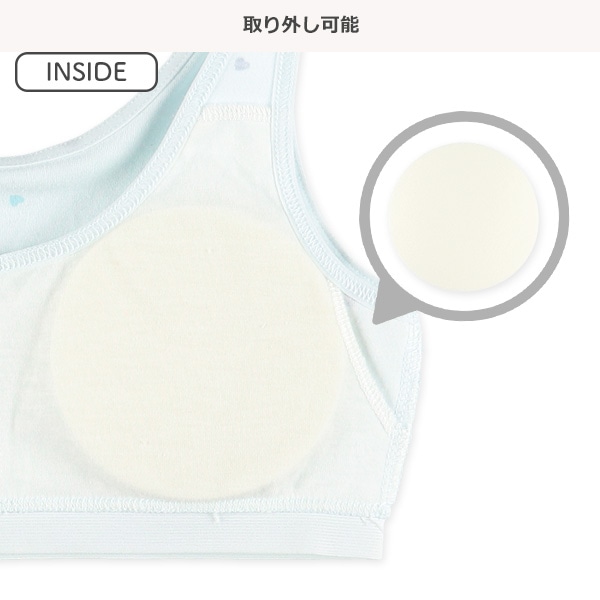 カップ付きハーフトップ&ショーツセット（ハート）