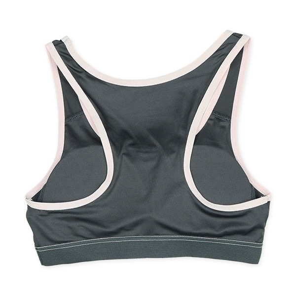 カップ付きハーフトップ&ショーツセット（チャコールグレー）