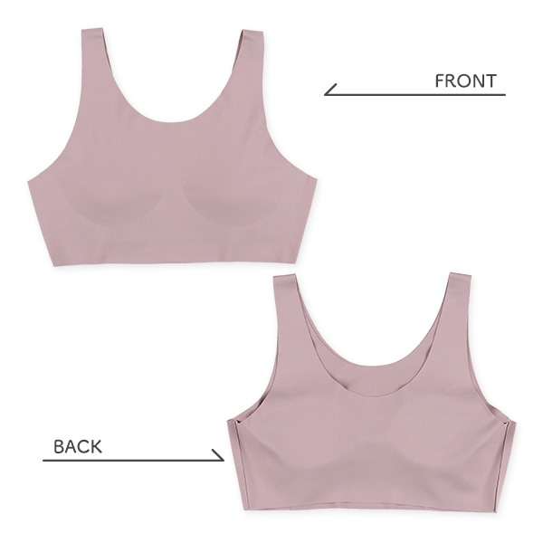 カップ付きハーフトップ（切りっぱなし無地）