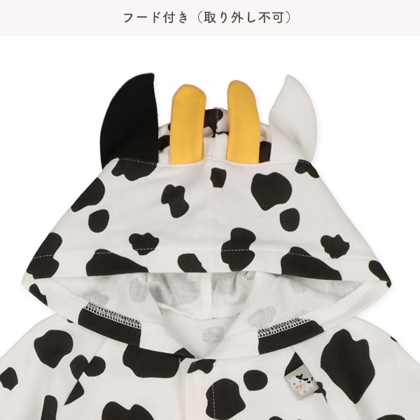 スムース着ぐるみ（うし・てんとう虫・はち）長袖コンビドレス