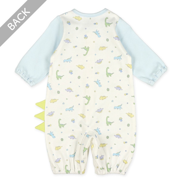 スムース恐竜トサカ長袖コンビドレス