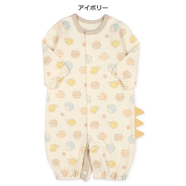 スムースハリネズミいっぱい長袖コンビドレス