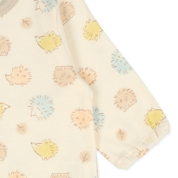 スムースハリネズミいっぱい長袖コンビドレス