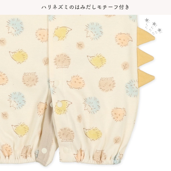 スムースハリネズミいっぱい長袖コンビドレス