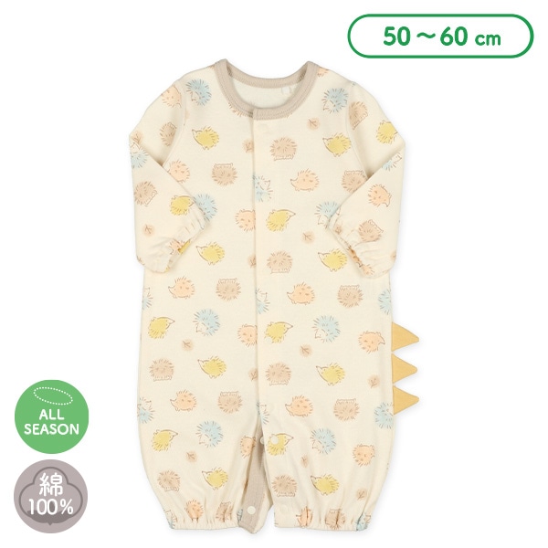 スムースハリネズミいっぱい長袖コンビドレス