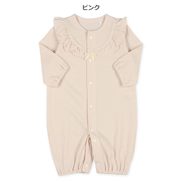 針抜き丸ヨーク無地長袖コンビドレス