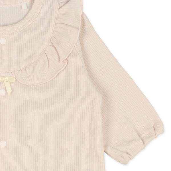 針抜き丸ヨーク無地長袖コンビドレス