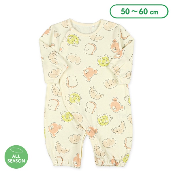 スムースパン屋さん長袖コンビドレス