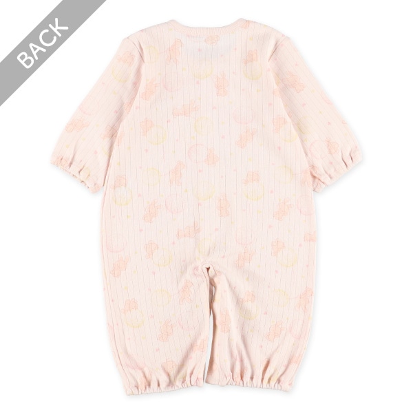 スムース針抜きふわふわアニマル長袖コンビドレス