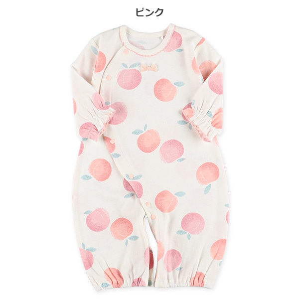 スムースピーチリボン長袖コンビドレス