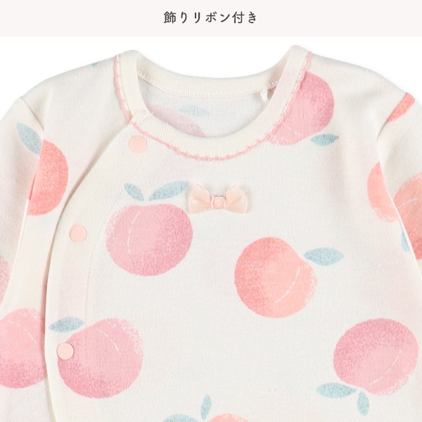 スムースピーチリボン長袖コンビドレス