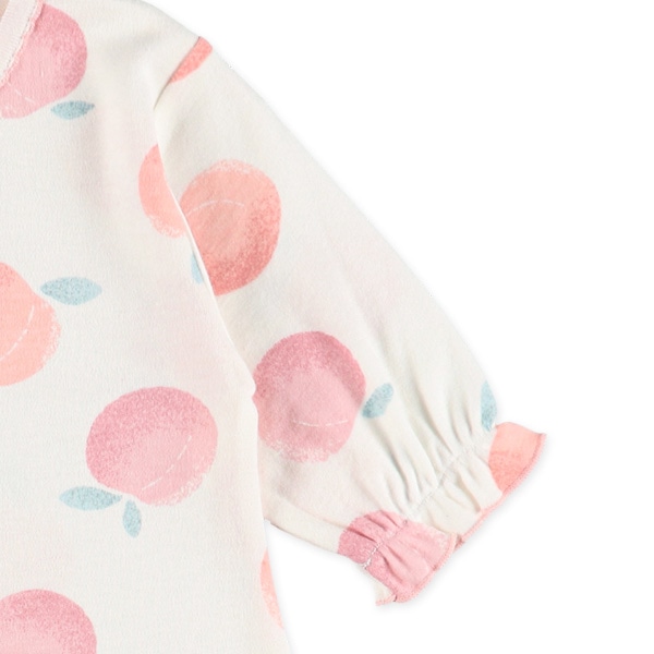 スムースピーチリボン長袖コンビドレス