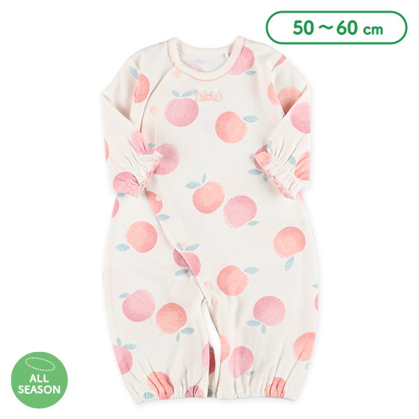 スムースピーチリボン長袖コンビドレス