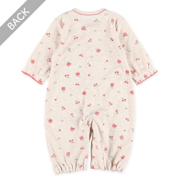 スムースチェリーリンゴ長袖コンビドレス