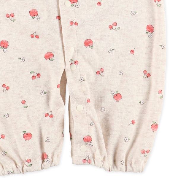 スムースチェリーリンゴ長袖コンビドレス