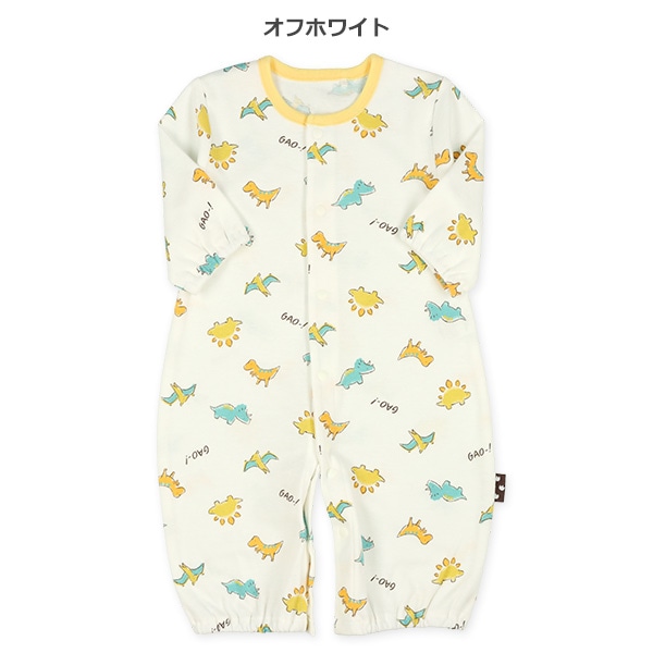 スムース恐竜長袖コンビドレス