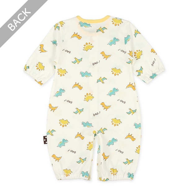 スムース恐竜長袖コンビドレス