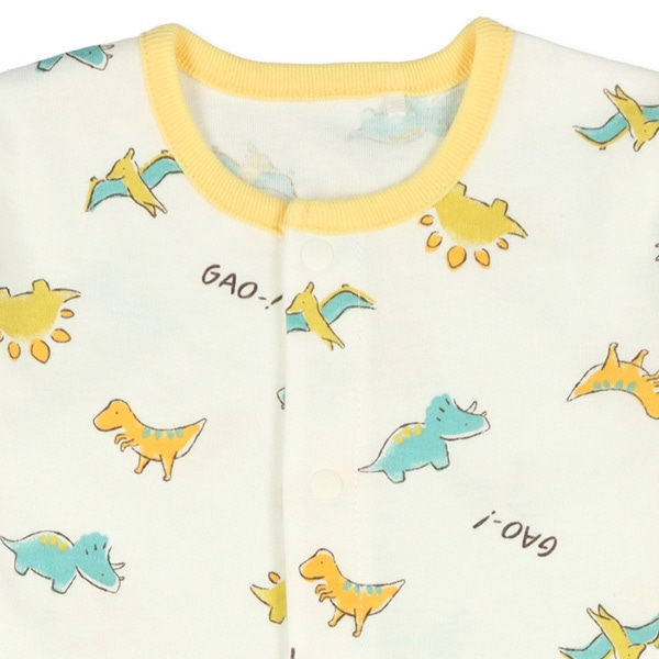 スムース恐竜長袖コンビドレス