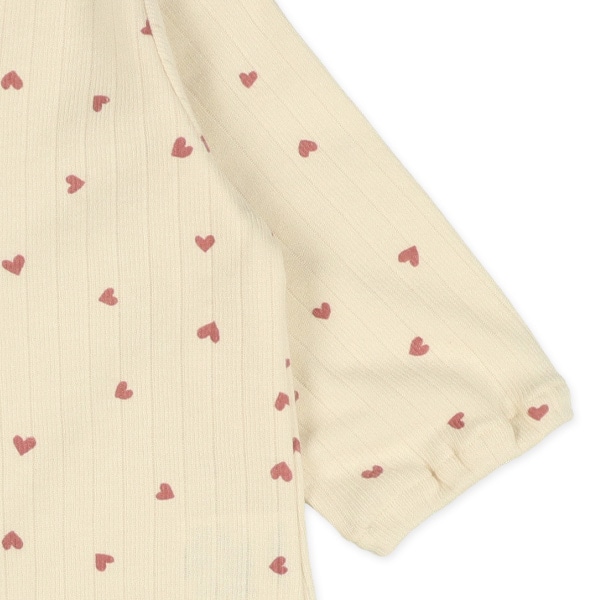 スムース針抜きハート長袖コンビドレス