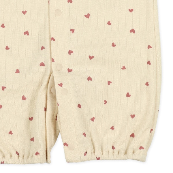 スムース針抜きハート長袖コンビドレス