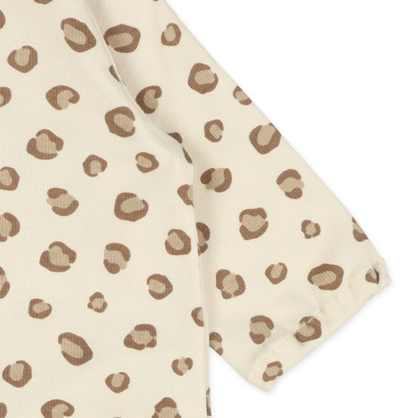 スムースアニマルプリント長袖コンビドレス