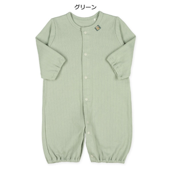 スムース針抜きシンプル長袖コンビドレス