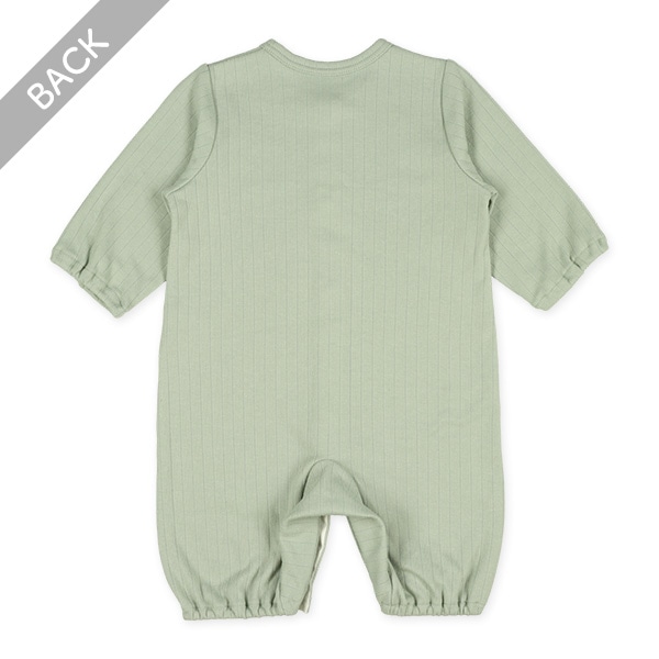 スムース針抜きシンプル長袖コンビドレス