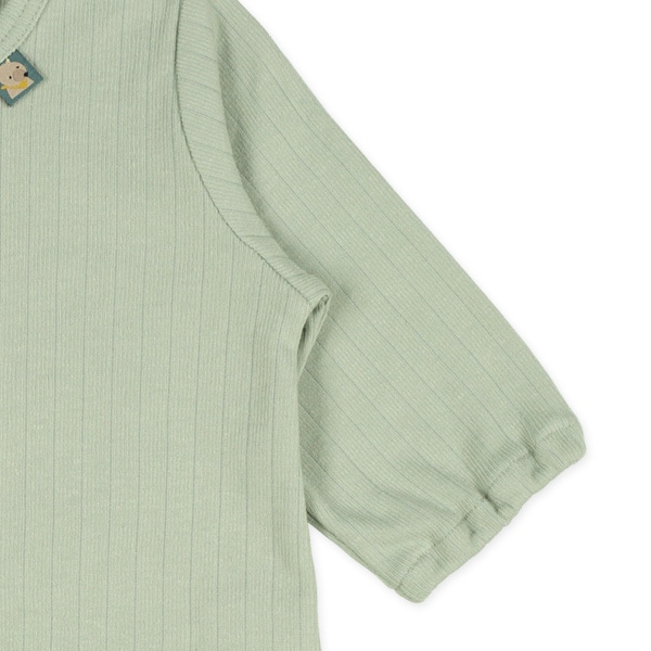 スムース針抜きシンプル長袖コンビドレス