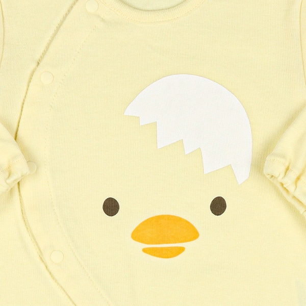 スムースアニマルフェイスプリント長袖コンビドレス