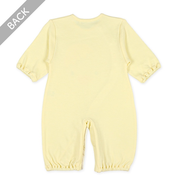 スムースアニマルフェイスプリント長袖コンビドレス