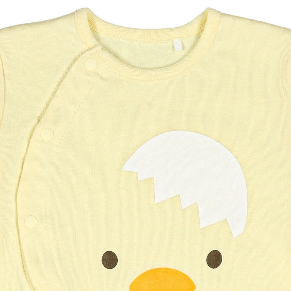 スムースアニマルフェイスプリント長袖コンビドレス