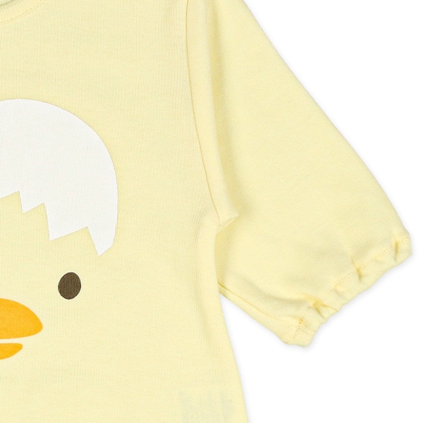 スムースアニマルフェイスプリント長袖コンビドレス