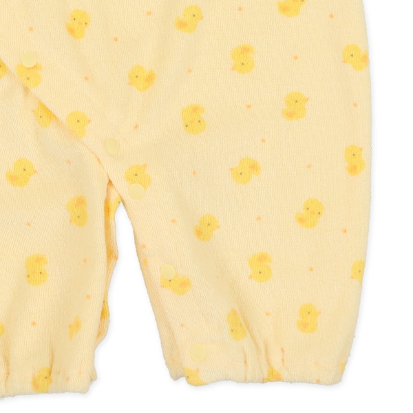 パイル総柄切り替えチケット長袖コンビドレス